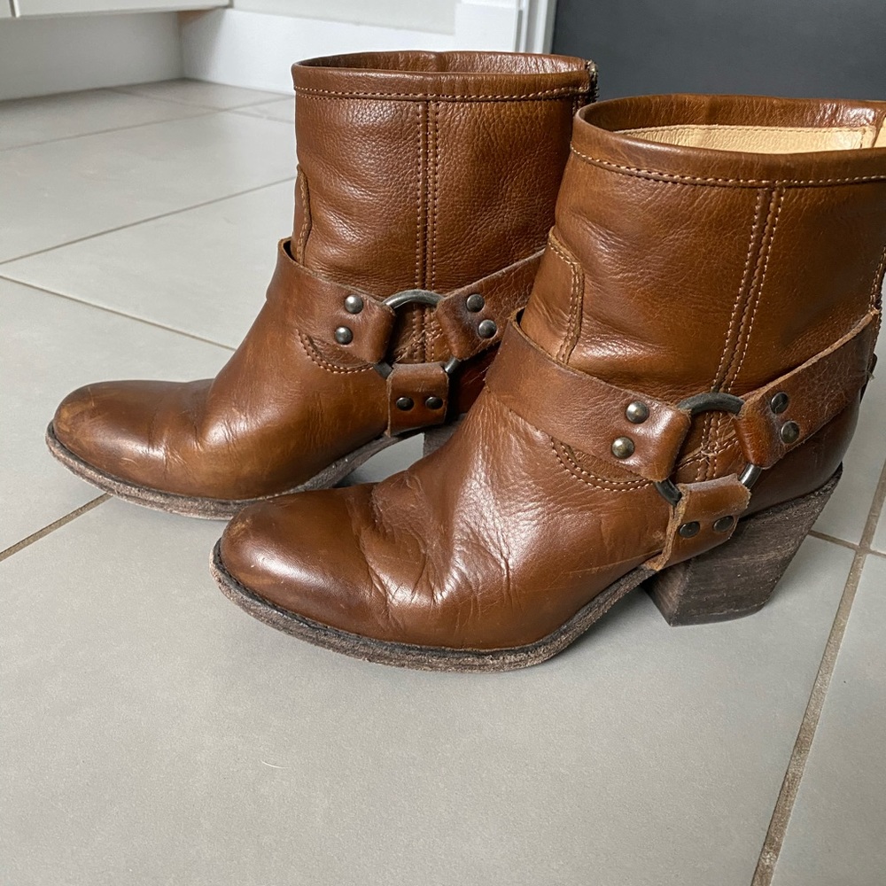 Frye harness ankle boots